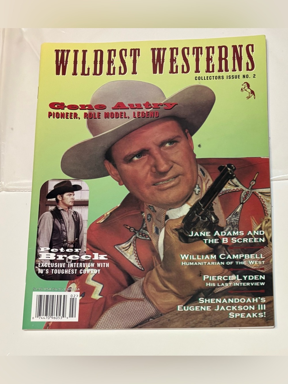 Wildest Westerns Magazine
Collectors Issue #2, 2000, Gene Autry, Peter Breck